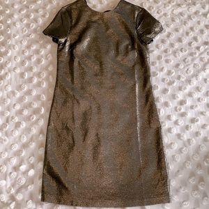 J. McLAUGHLIN shimmery gold dress